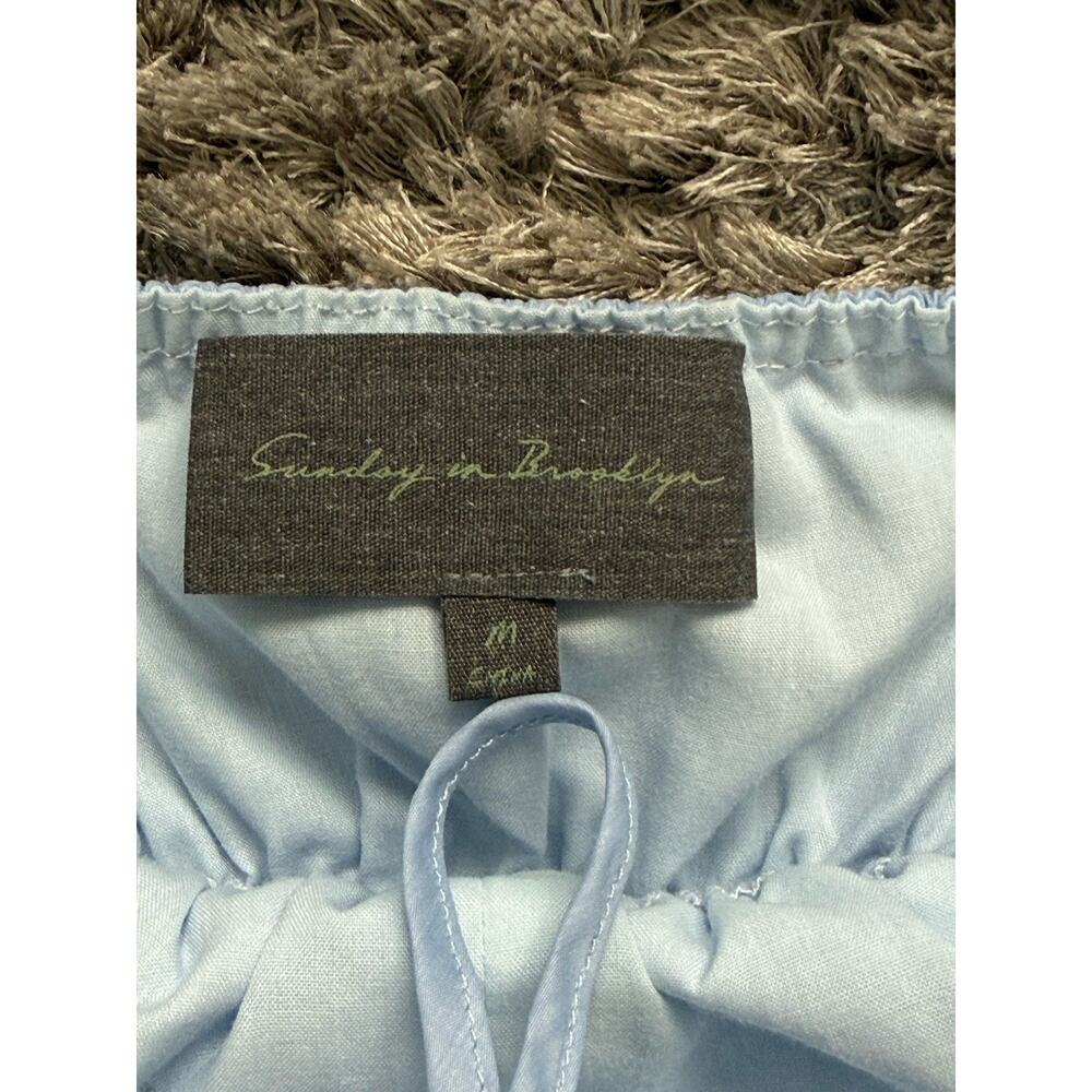 Sunday In Brooklyn Women Blue Smocked Midi Sundress Milkmaid Cottagecore⁠ Size M - Picture 12 of 14